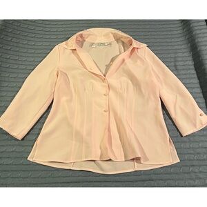 Cathy Che Vintage Pink Blouse- Size 12